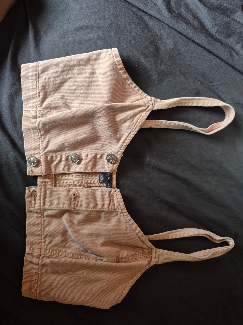 American Eagle Outfitters Peach Button-Down Crop Vest